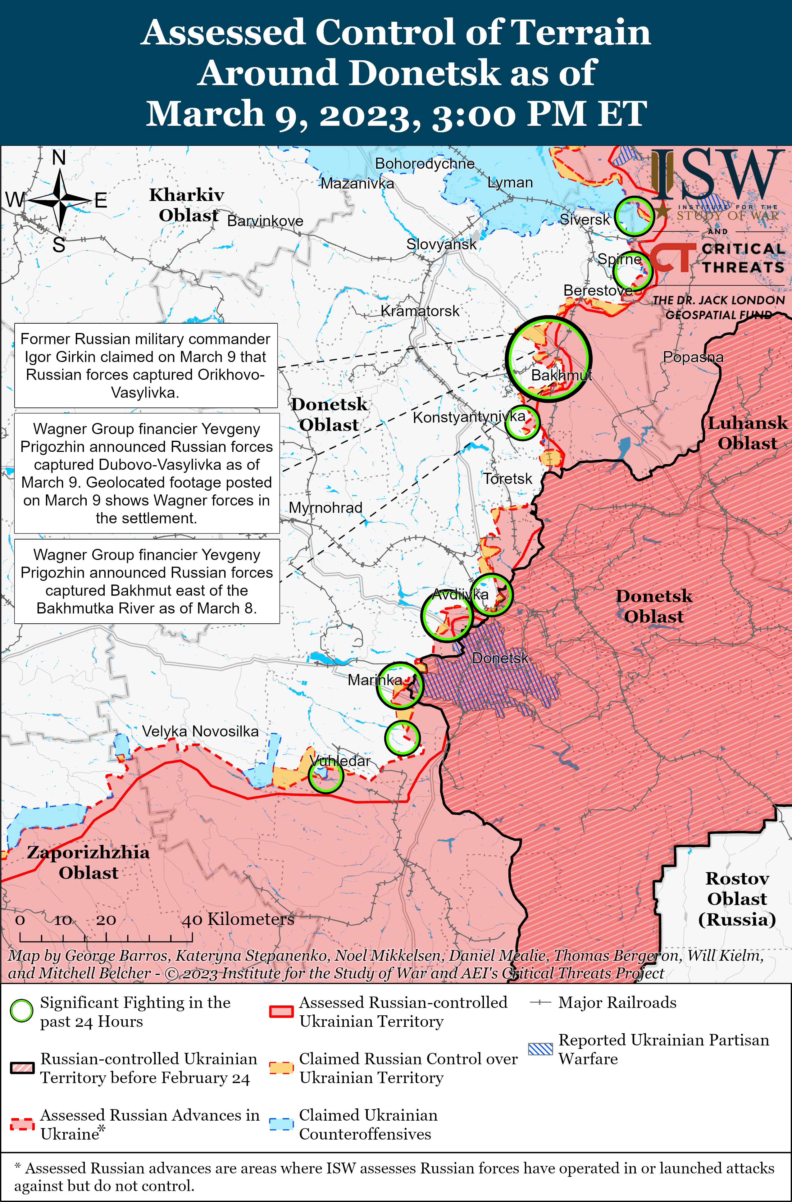 Росіяни зупинили просування на сході від Бахмута